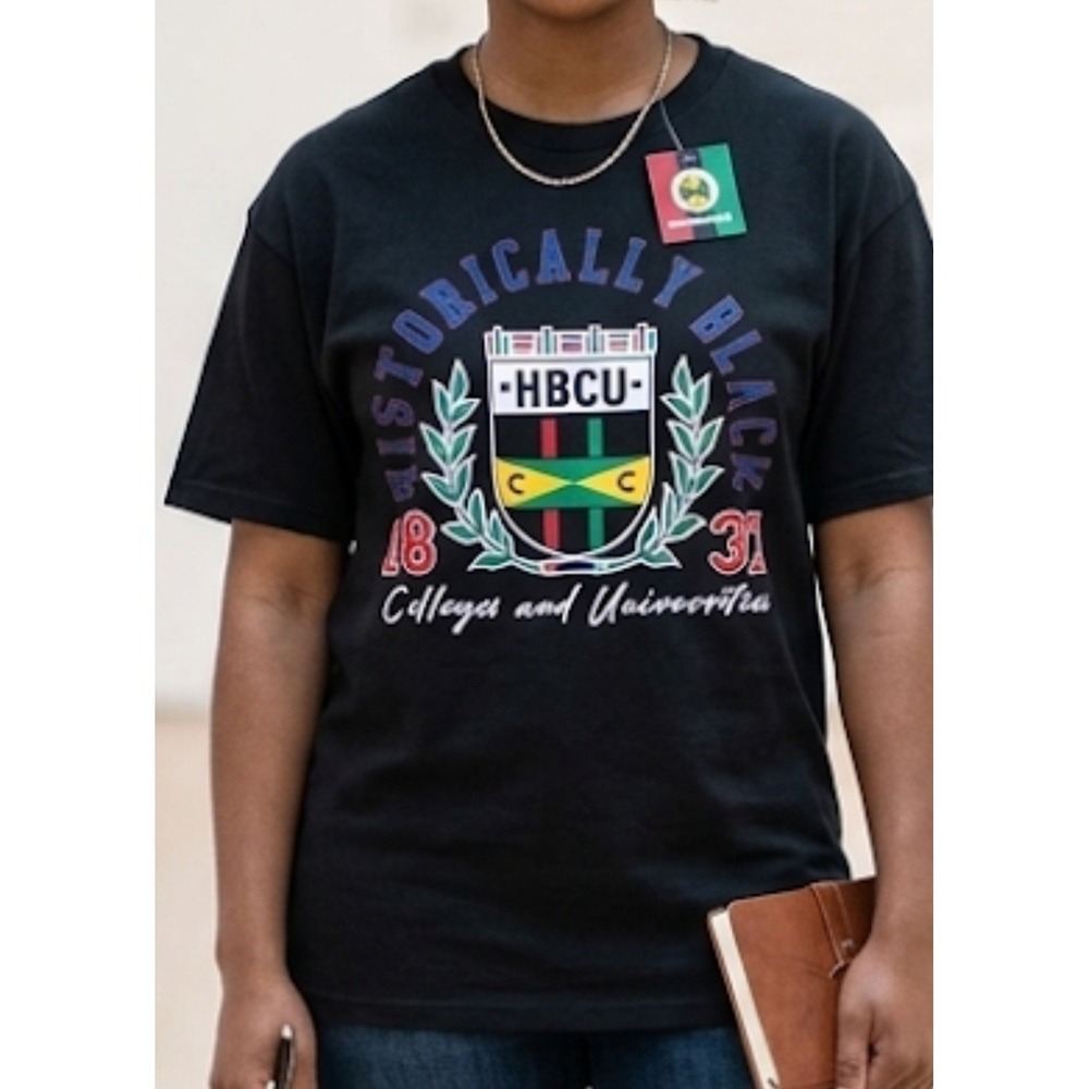 Cross Colours Shirt Mens XL Black HBCU Historically Black Colleges Tee Pride